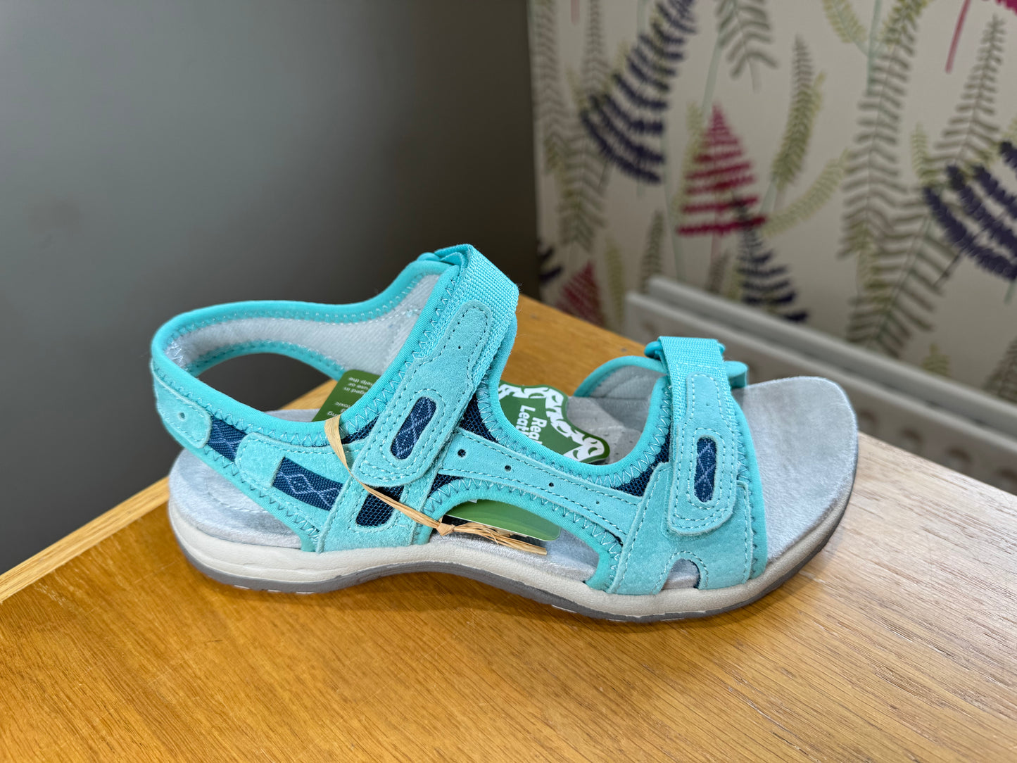 Free Spirit Frisco Aqua Velcro Sandal