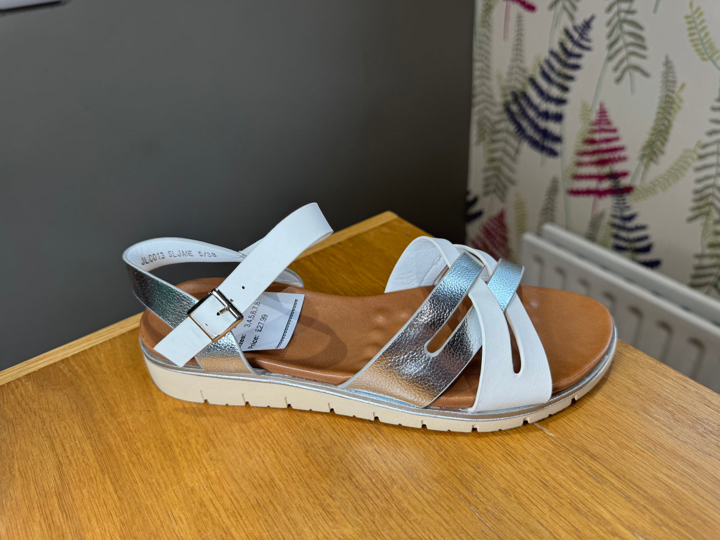 Lunar Jane White/Silver Sandal