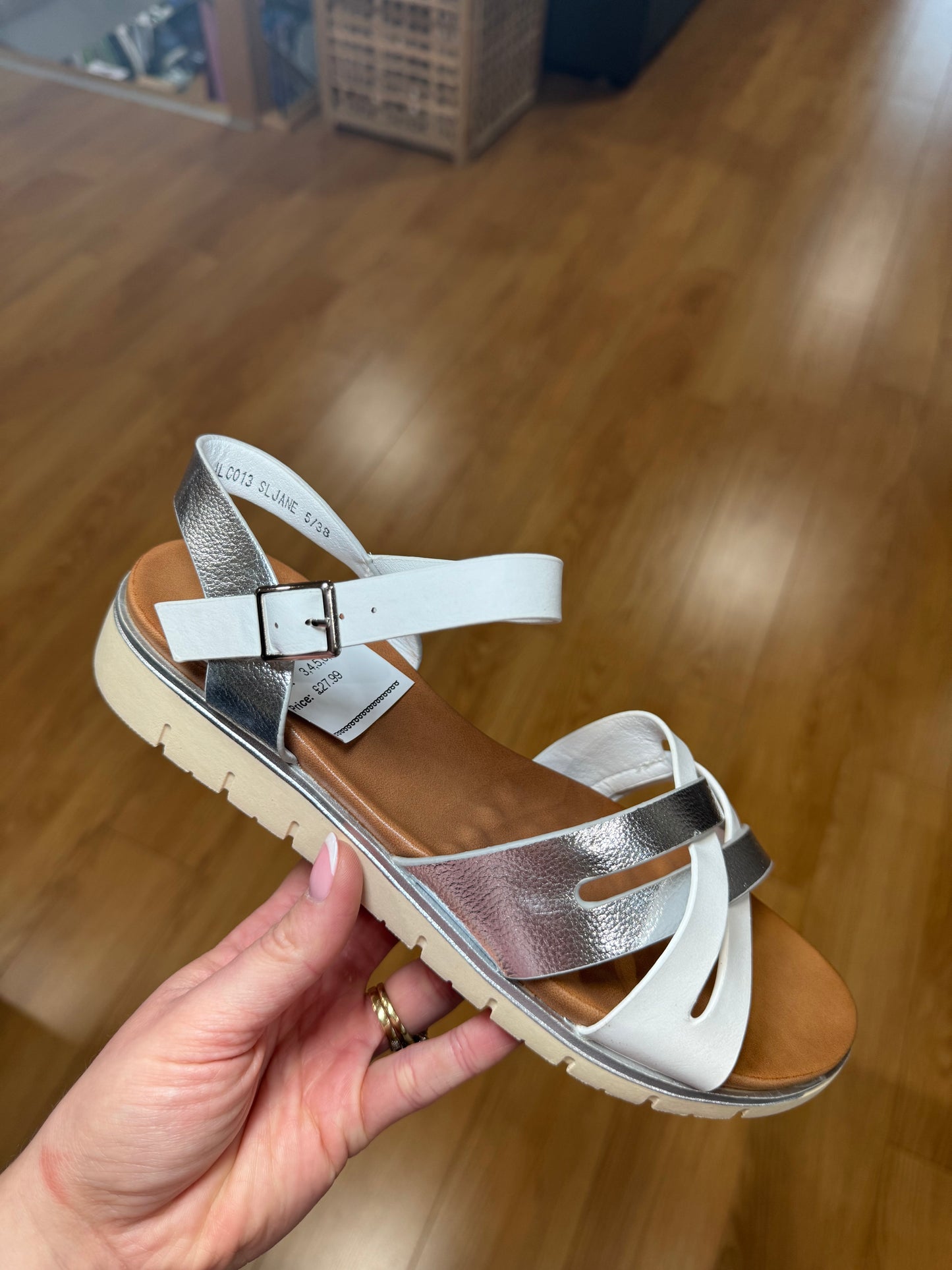 Lunar Jane White/Silver Sandal