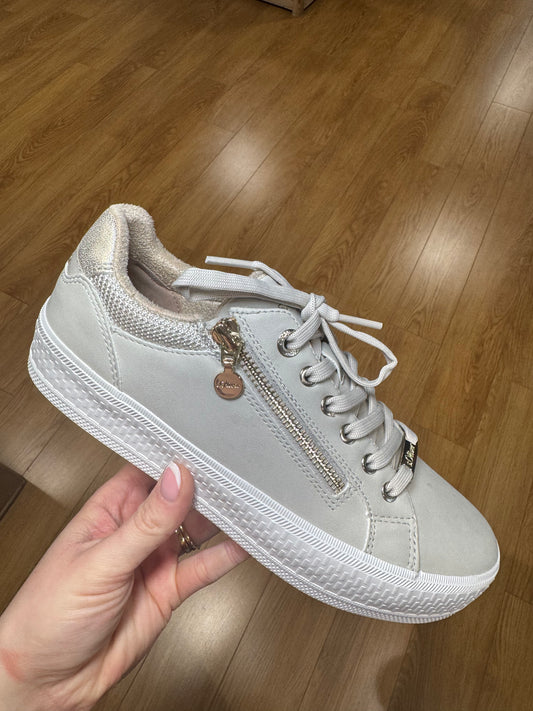 S. Oliver Beige Zip Trainer