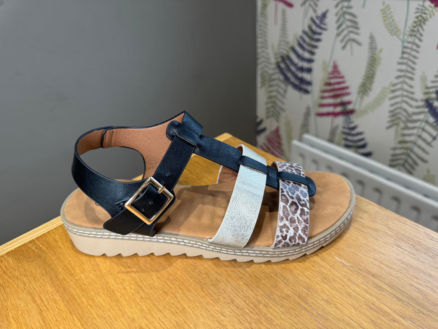 Lunar Jayla Black Animal Sandal