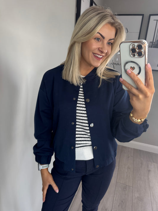 Freequent Navy Bomber Jacket