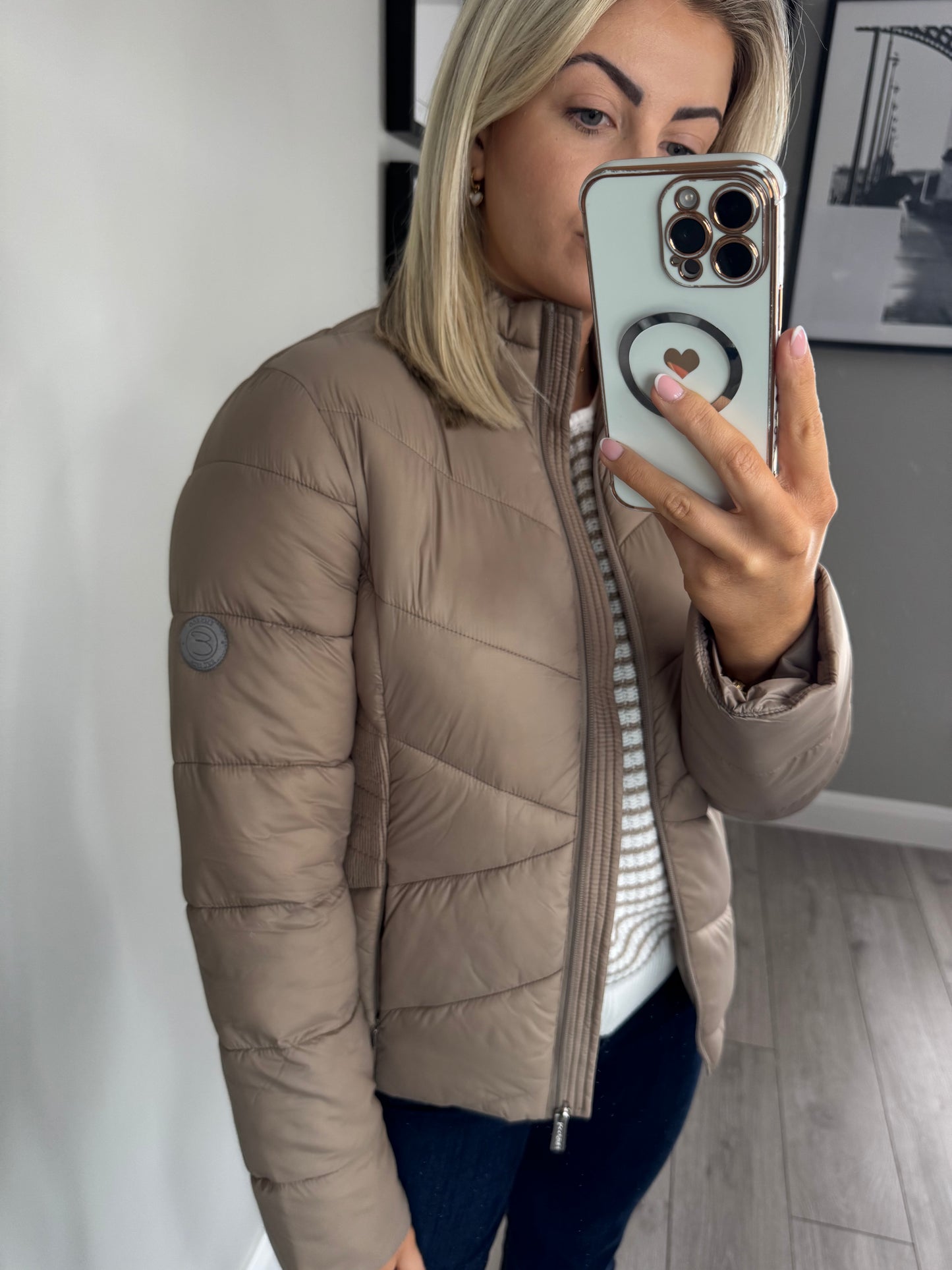Emreco Beige Puffer Coat