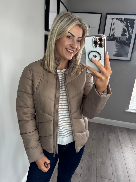 Emreco Beige Puffer Coat