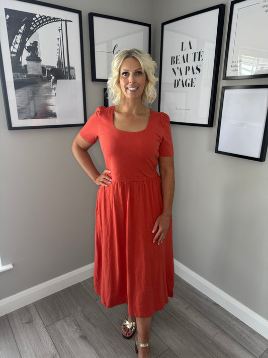 Adini Orange Dress