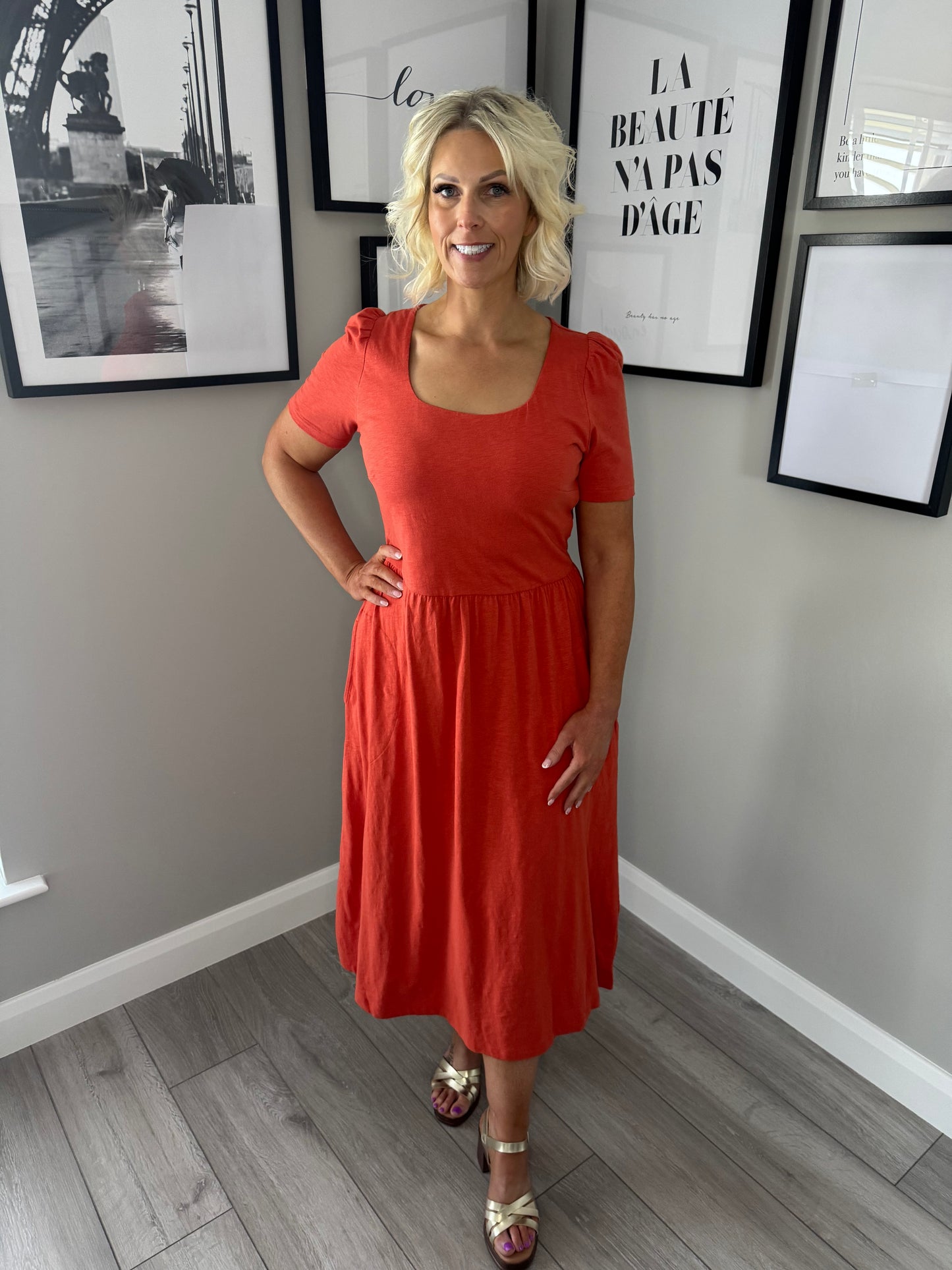 Adini Orange Dress
