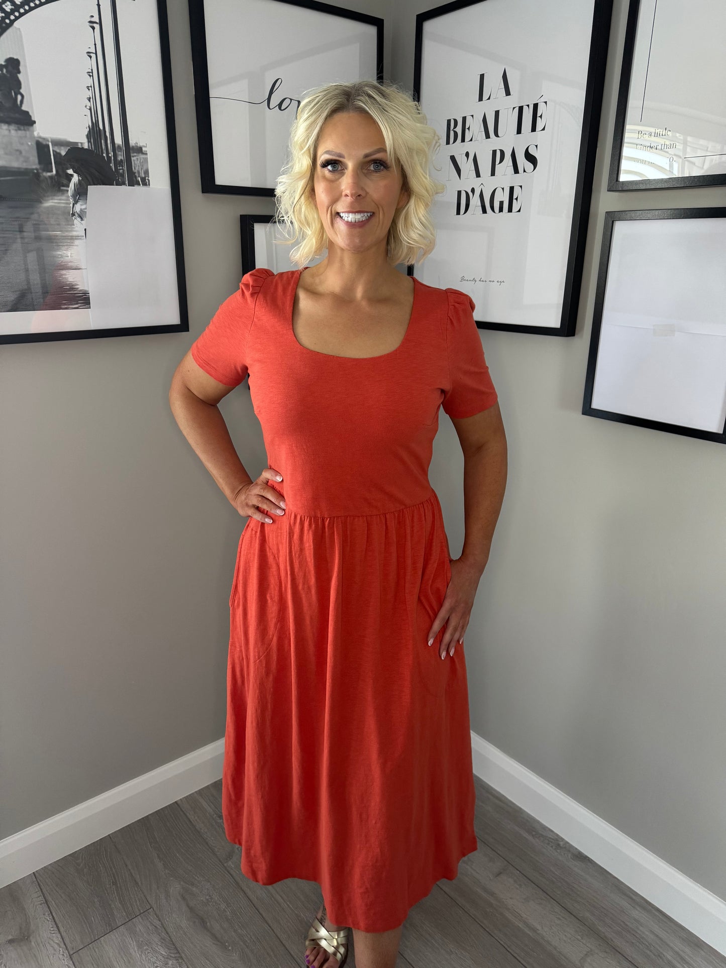 Adini Orange Dress