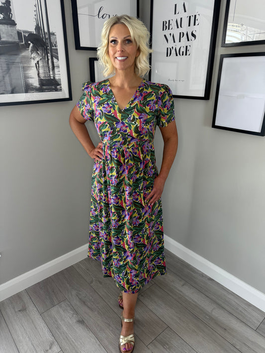 Nomads Purple Multi Print Dress