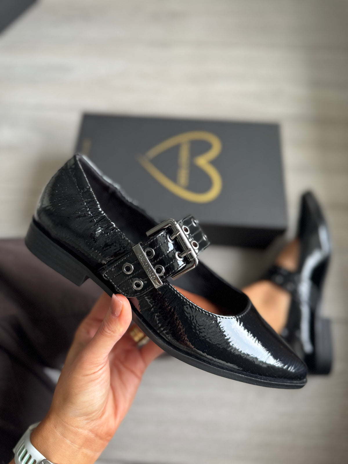 Marco Tozzi Black Patent Loafer
