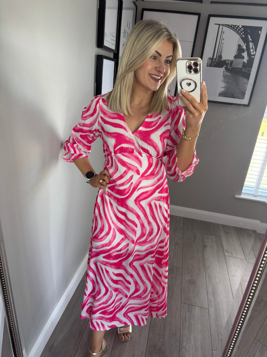 Kate & Pippa Pink Print Dress