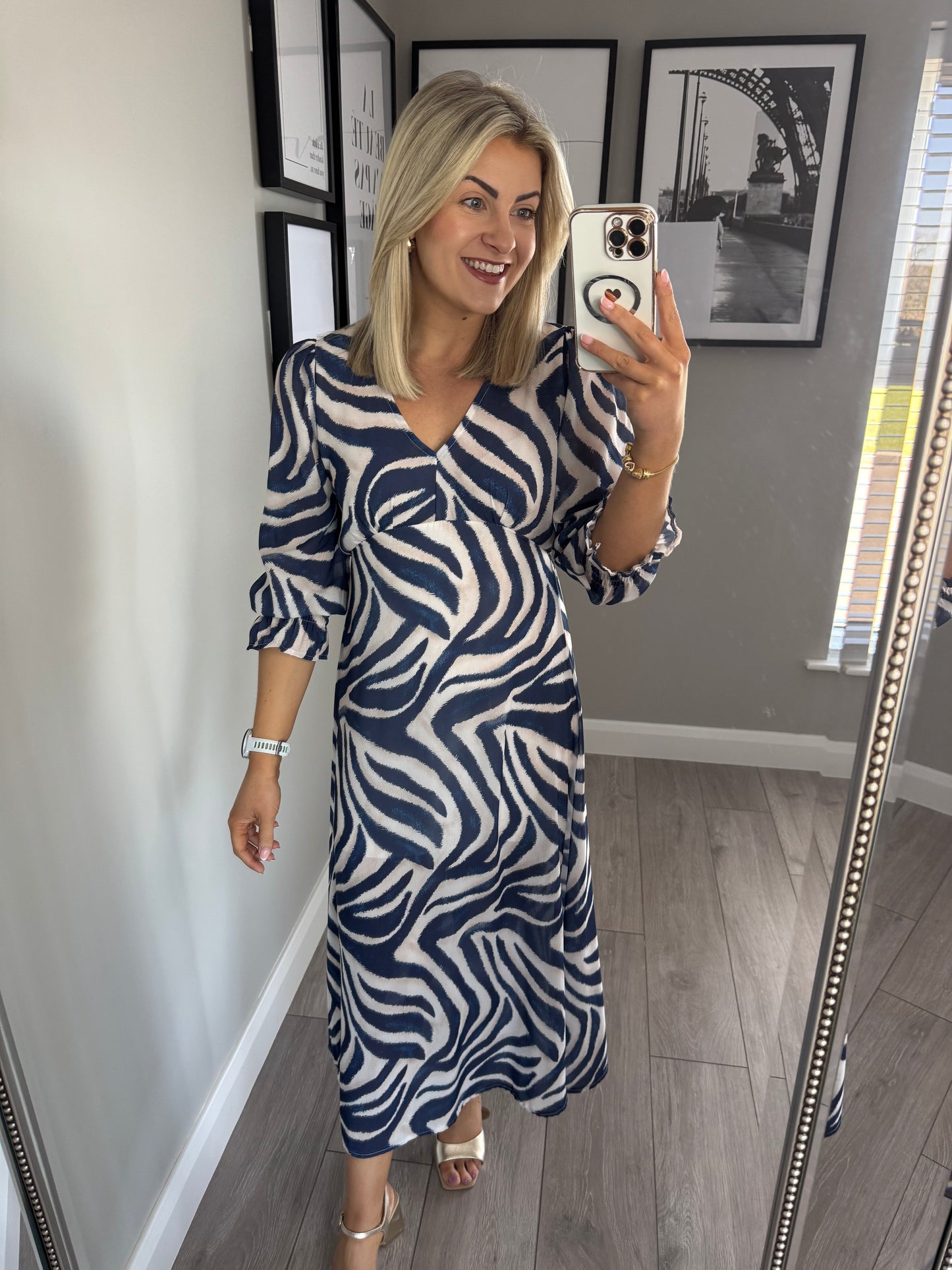 Kate & Pippa Navy Print Dress