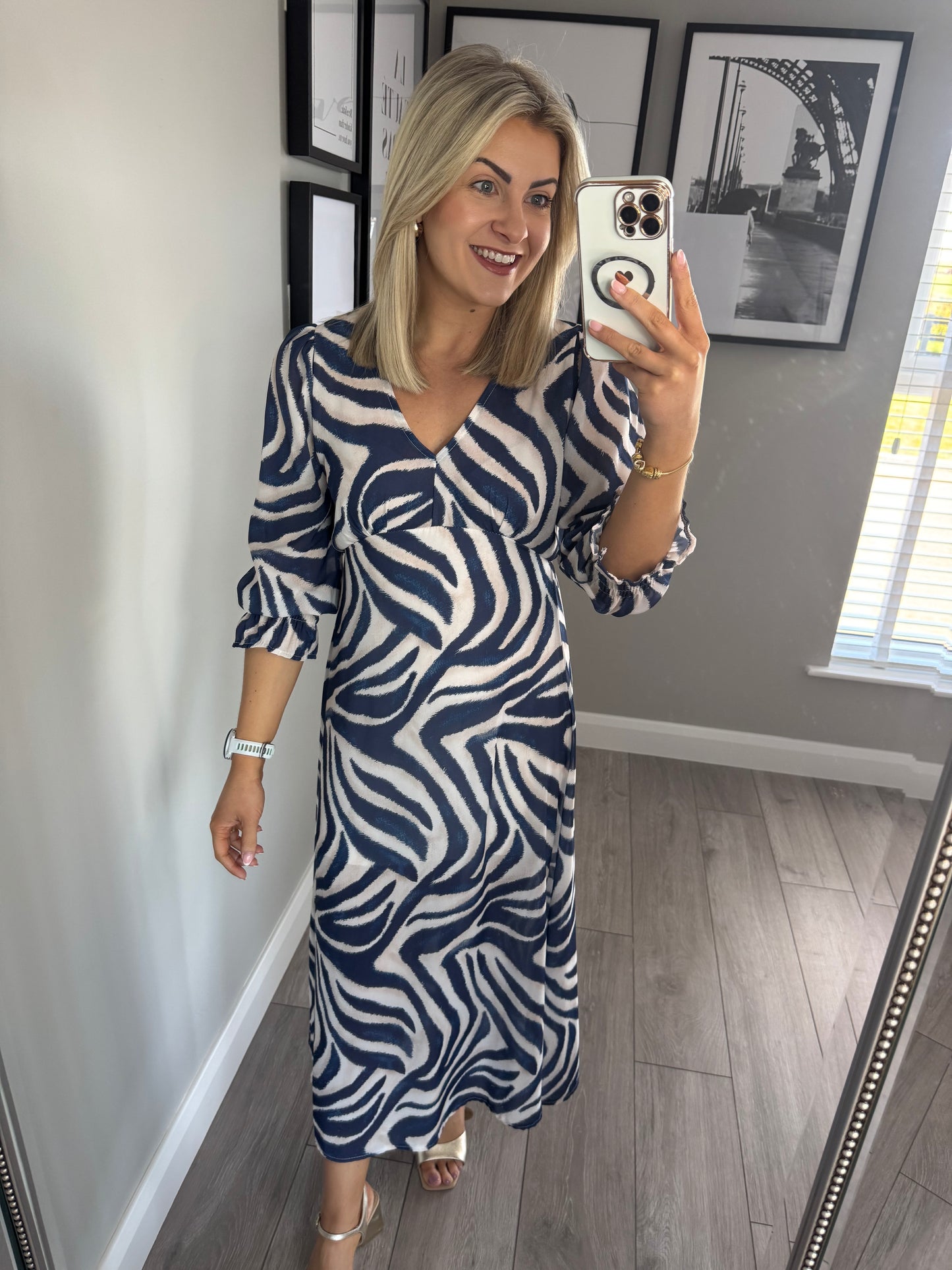 Kate & Pippa Navy Print Dress