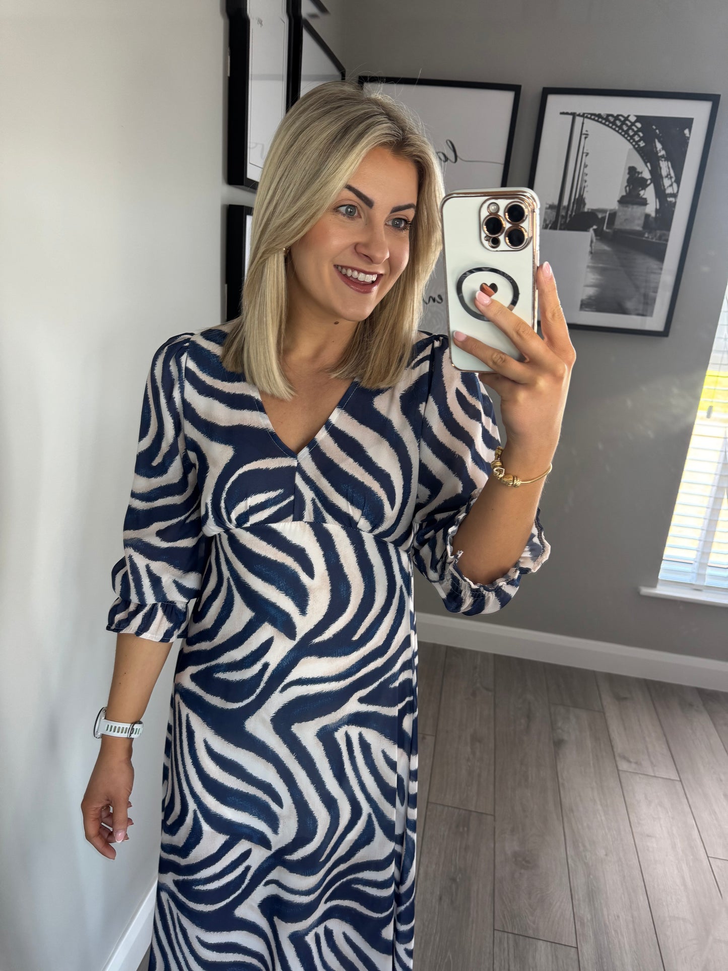 Kate & Pippa Navy Print Dress