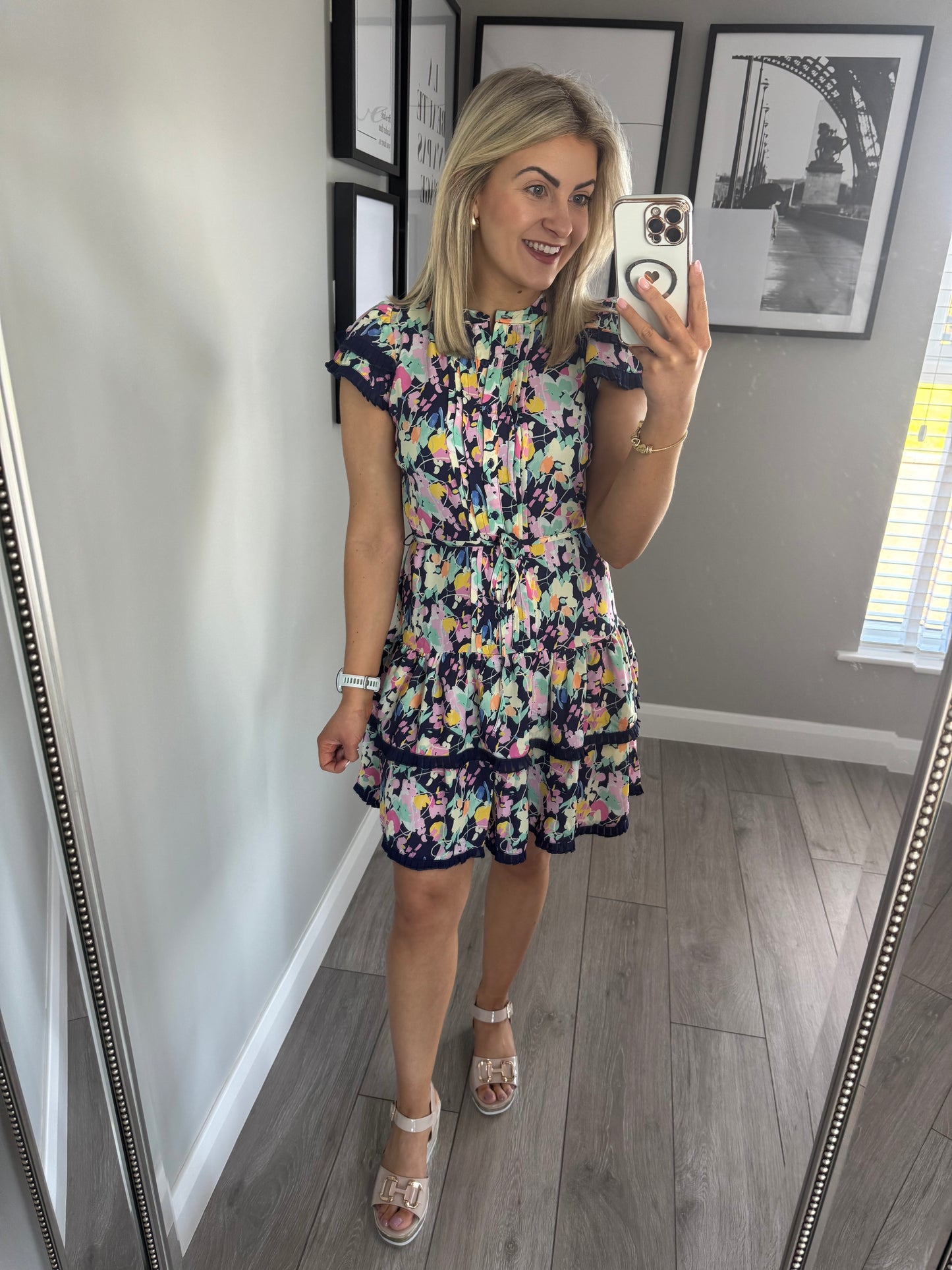 Rant & Rave Eliana Navy Dress