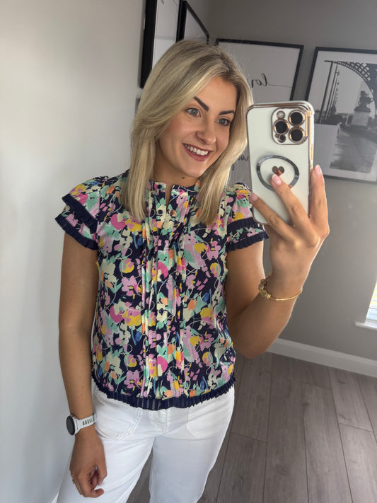 Rant & Rave Marisol Navy Top