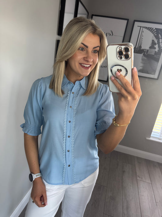 Rant & Rave Gabrielle Blue Shirt