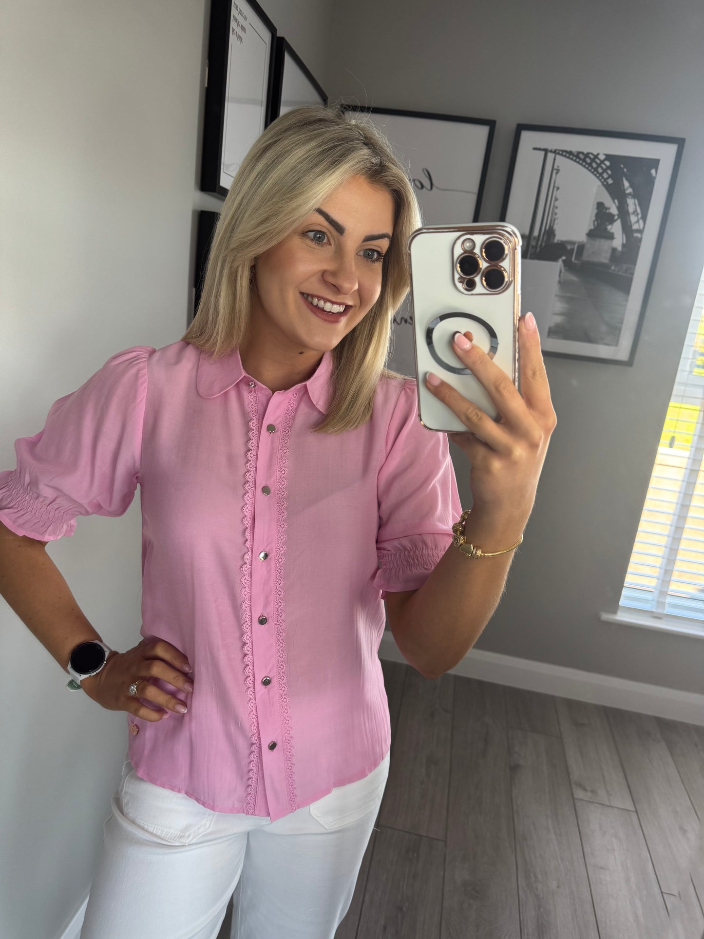 Rant & Rave Gabrielle Pink Shirt