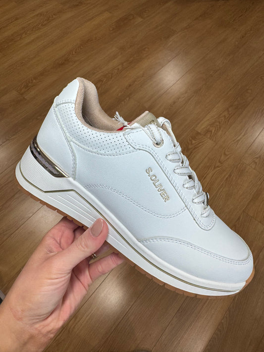 S. Oliver White Wedge Trainer