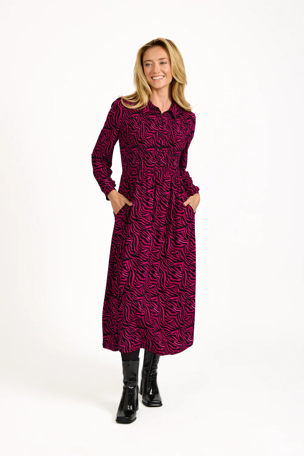 Pink Zebra Print Dress