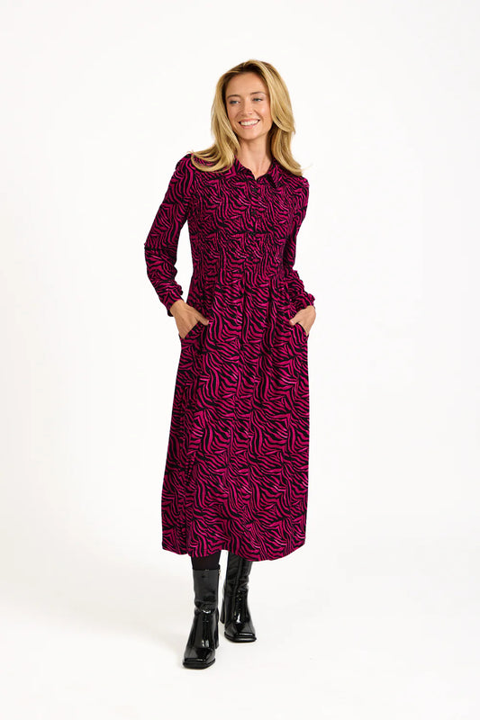 Pink Zebra Print Dress