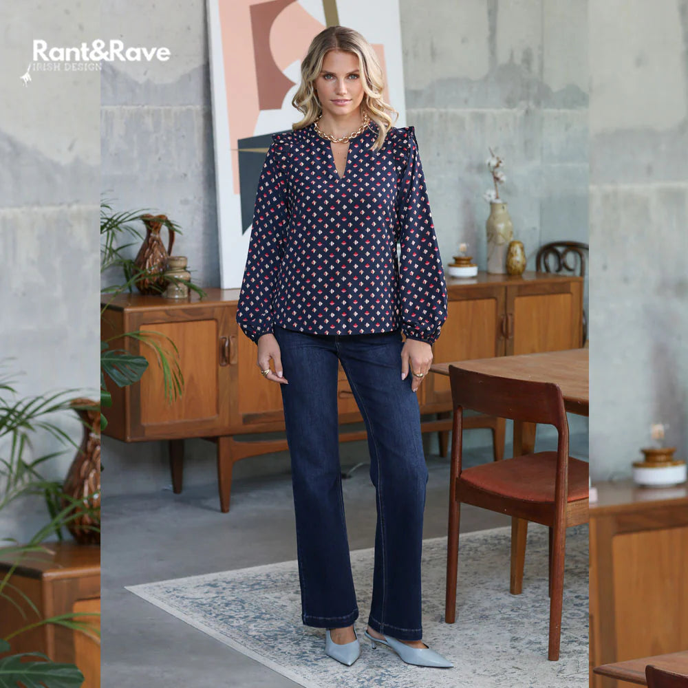 Rant & Rave Sherry Dark Wash Wide Leg Jean