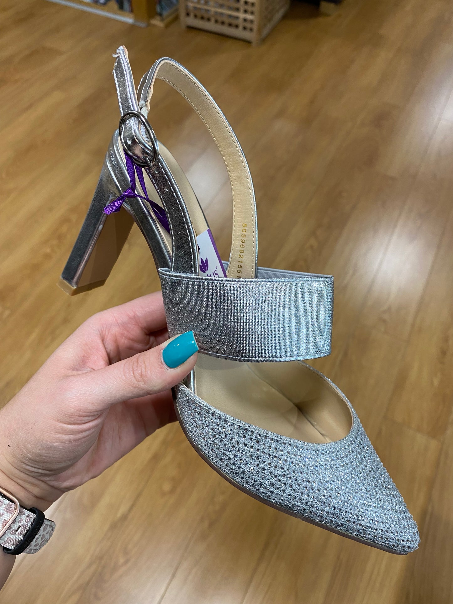 Lotus Joie Silver Diamante Shoe