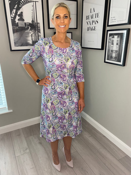Anonymous Purple Print Dress