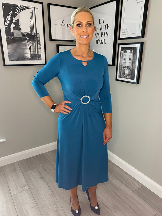 Glitz Teal Diamante Dress