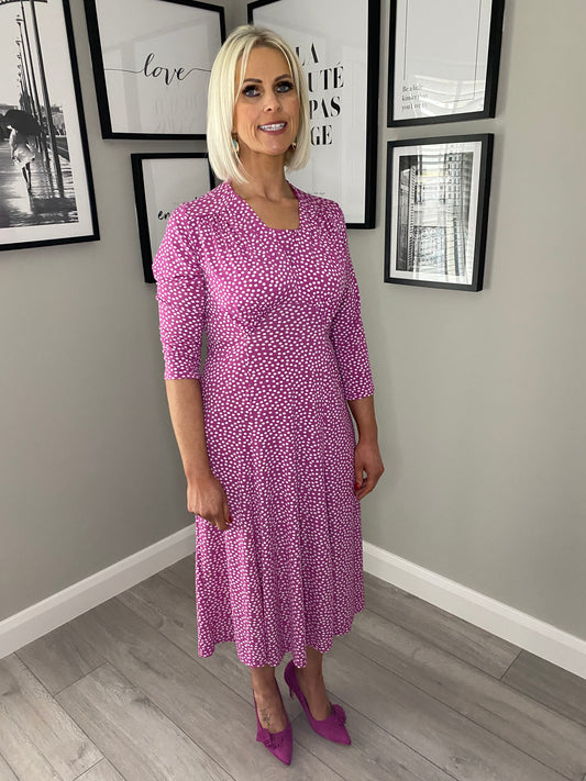 Anonymous Magenta Spotted Dress